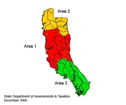 calvert county area map